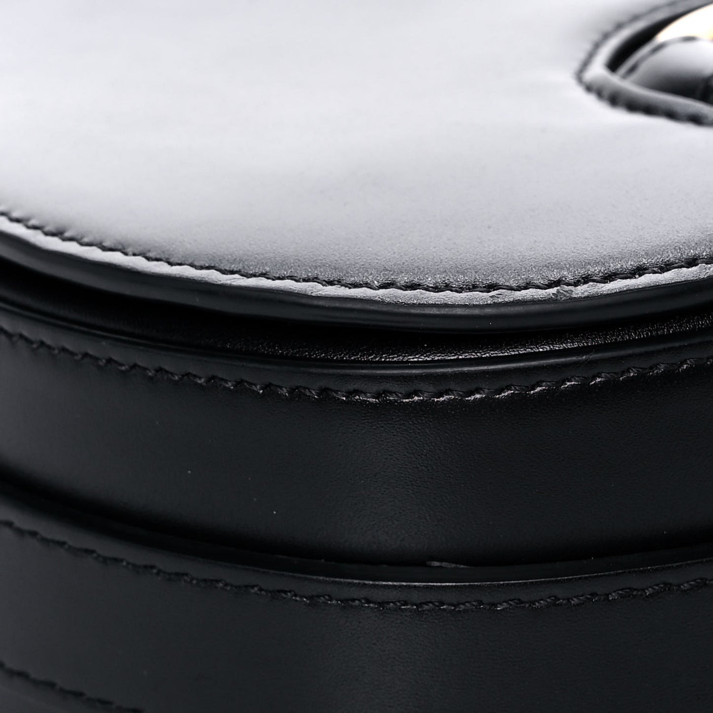Shiny Calfskin Medium Maillon Triomphe Black