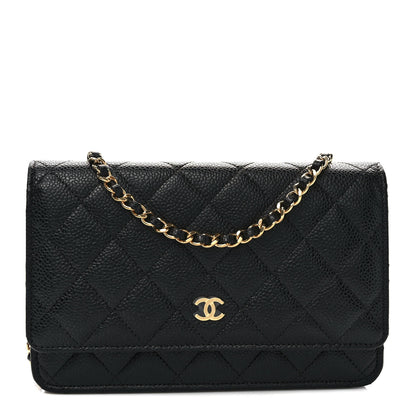 Chanel Caviar Quilted Wallet on Chain WOC Black 1 of 11