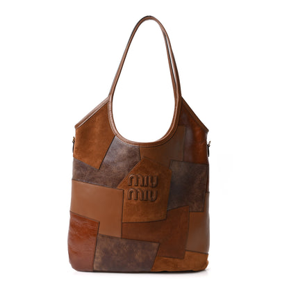 Miu Miu Nappa Patchwork Ivy Bag Cognac 1 of 8