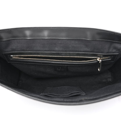 Gucci GG Supreme Monogram Web Flap Messenger Bag Black Grey 5 of 12