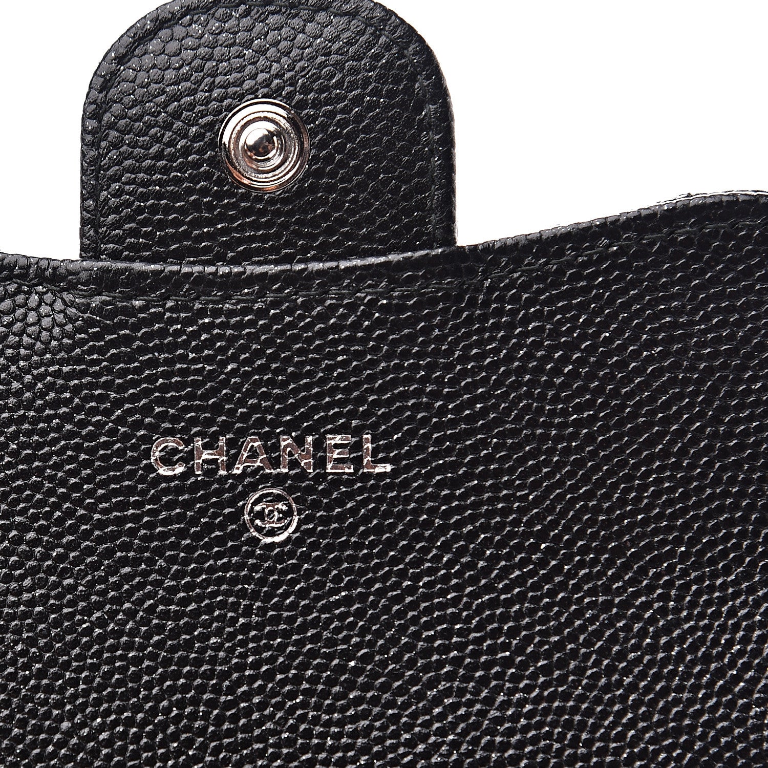 Chanel Iridescent Caviar Quilted Flap Card Holder Wallet Black 5 of 7