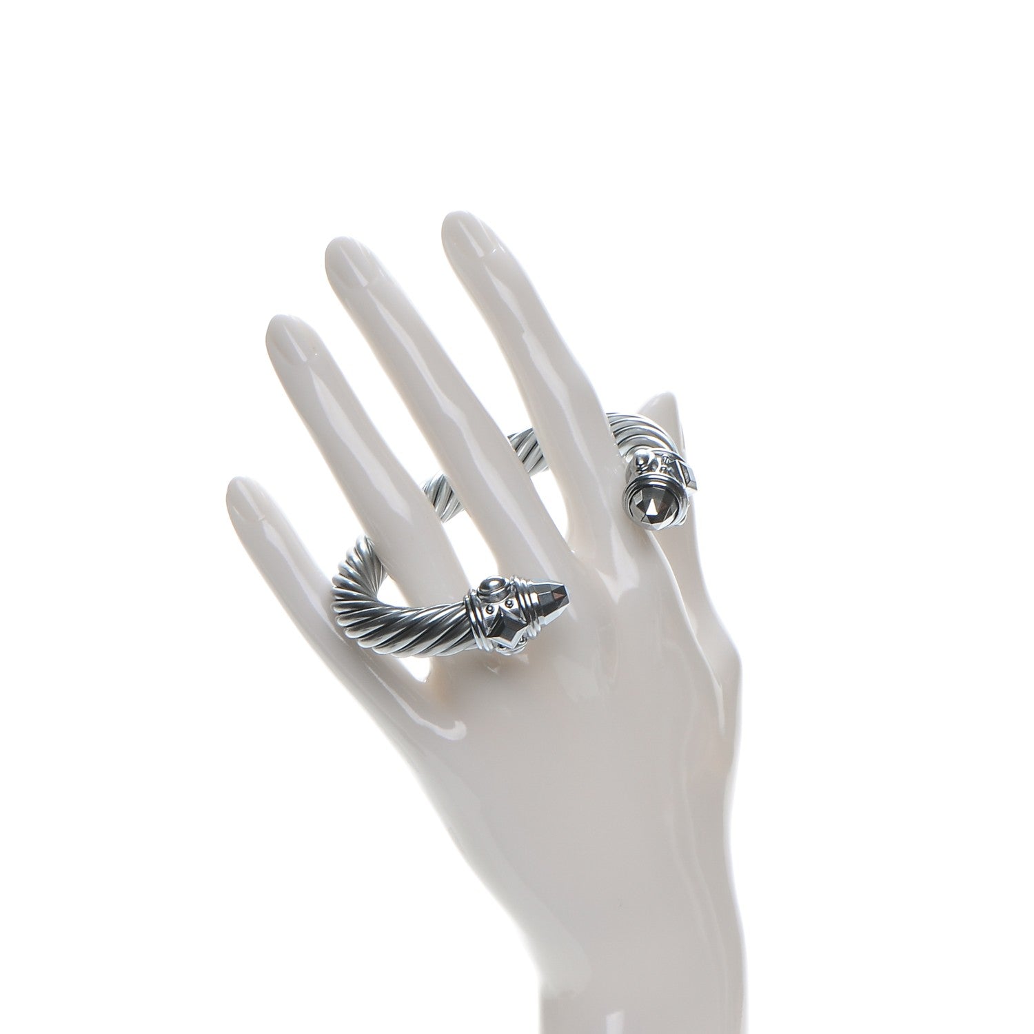 David Yurman Aluminum 10mm Cable Bracelet Silver 2 of 5