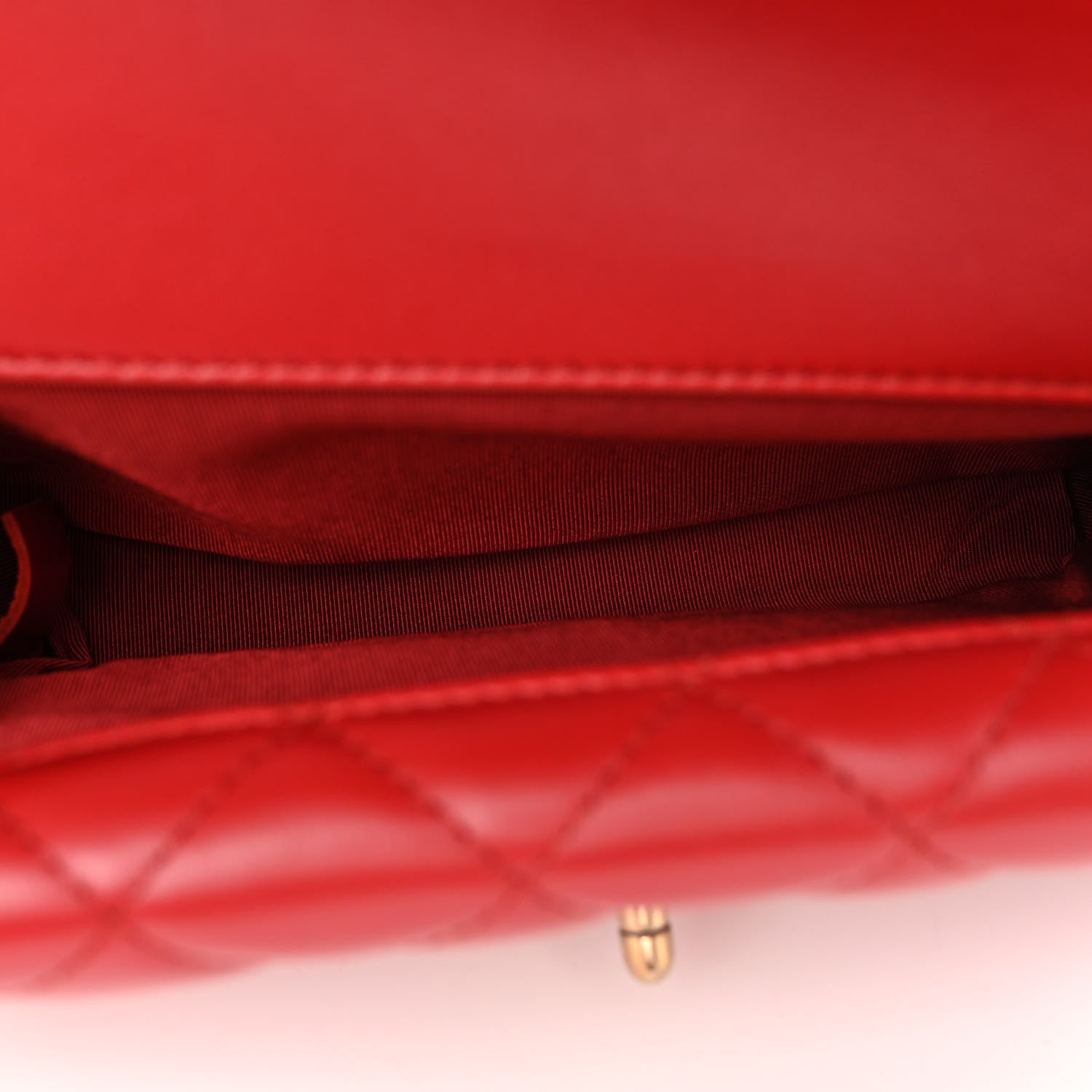 Chanel Calfskin Quilted Medium Triple Flap Red 5 of 17
