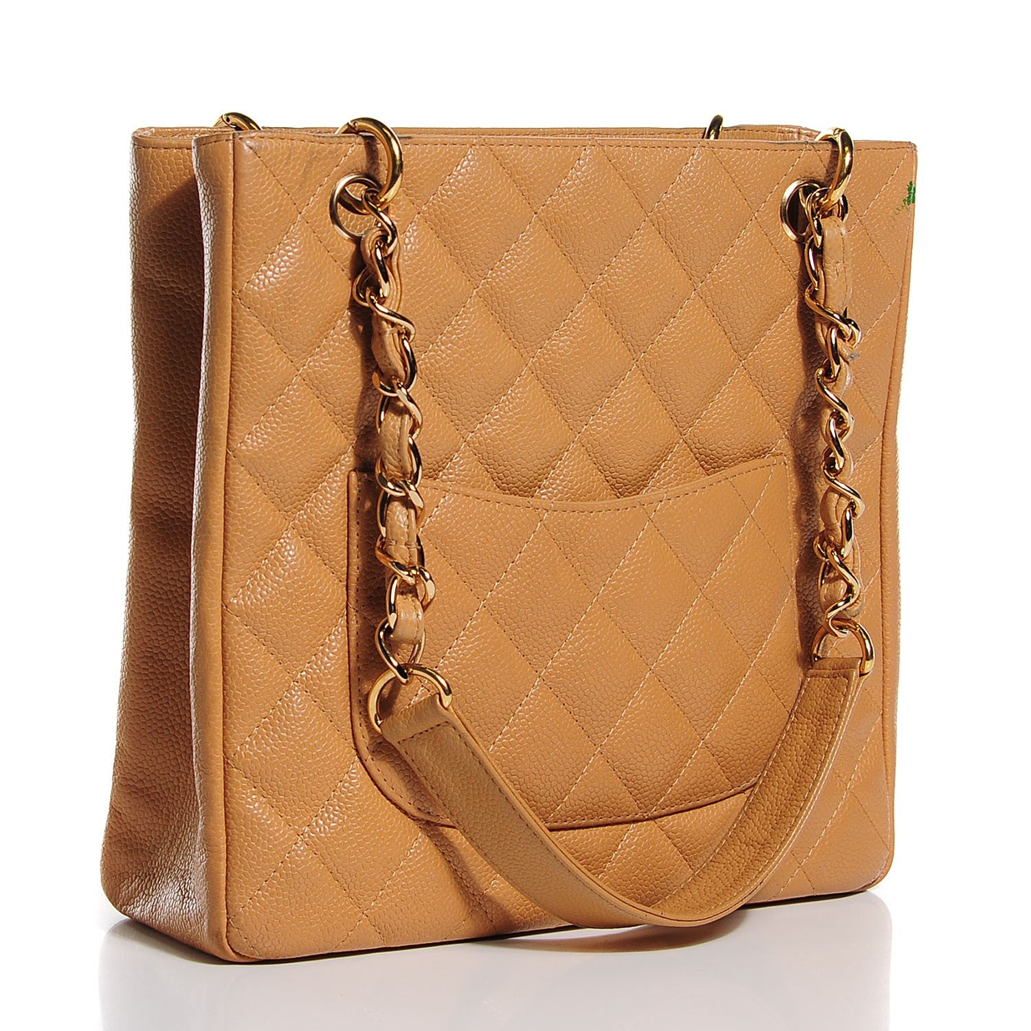 Chanel Caviar Quilted Petit Shopping Tote PST Dark Beige 3 of 7