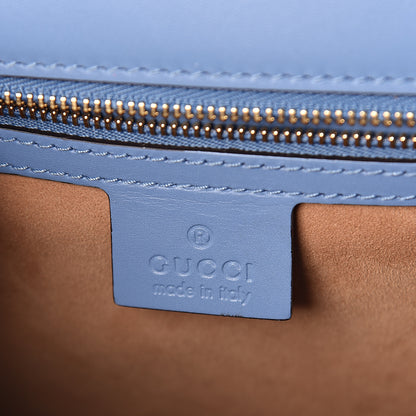 Gucci Calfskin Small Sylvie Shoulder Bag Clear Sky Blue 5 of 7