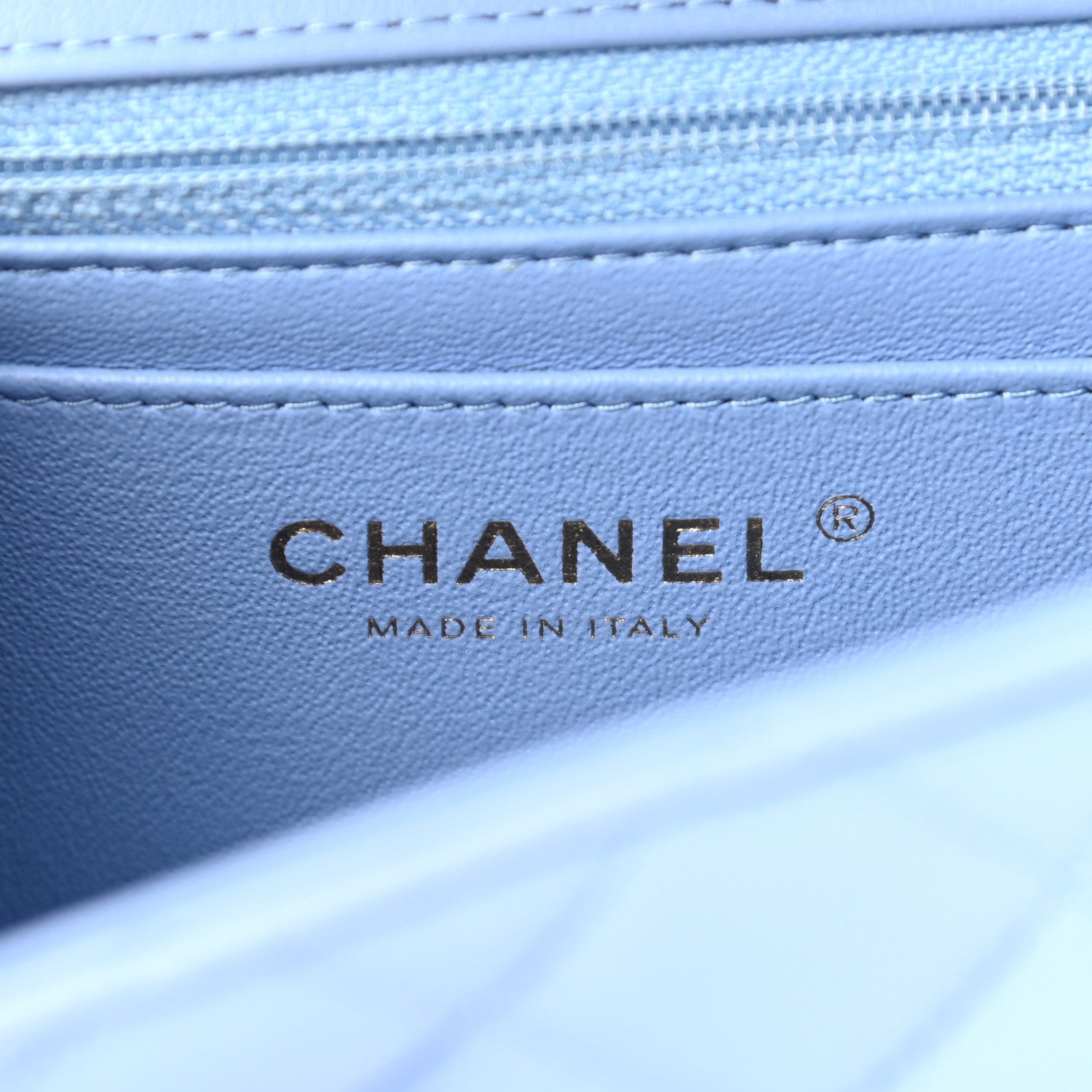 Chanel Lambskin Quilted Mini Rectangular Flap Light Blue 6 of 10
