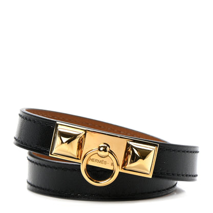 Hermes Swift Rivale Double Tour Bracelet T3 Black 1 of 5