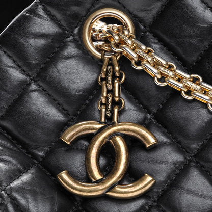 Chanel Aged Calfskin Quilted Medium Just Mademoiselle Black 8 of 8