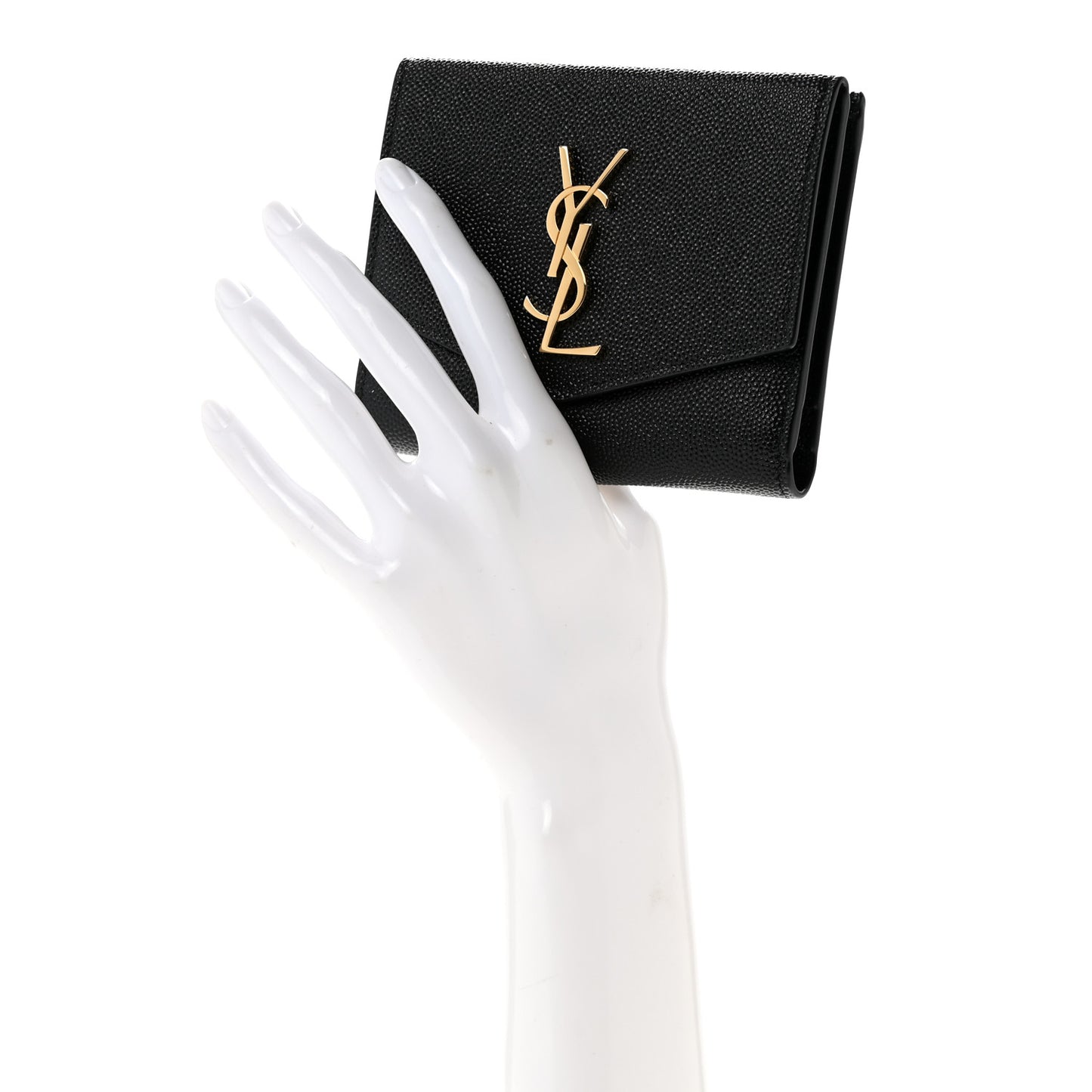 Grain De Poudre Monogram Bi-Fold Wallet Black