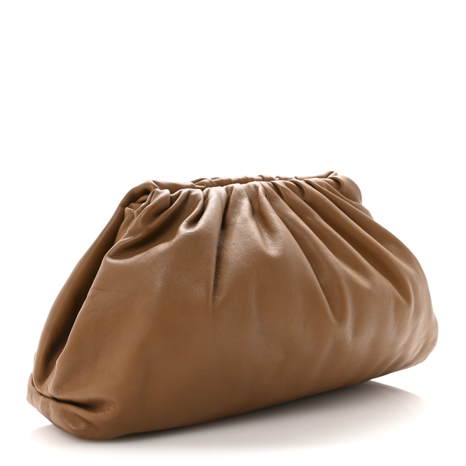 Bottega Veneta Smooth Butter Calf The Pouch Oversized Clutch Teak 3 of 7