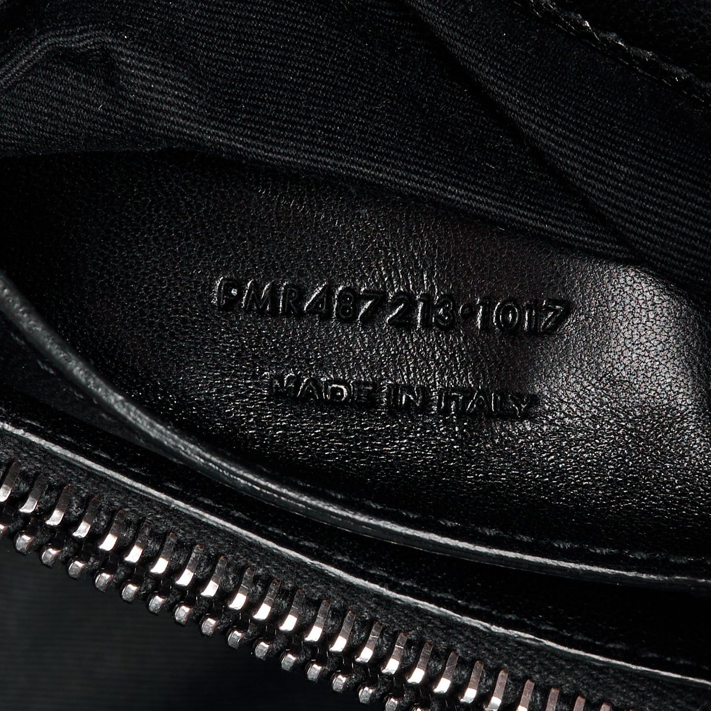 Sheepskin Matelasse Chevron Monogram Medium College Bag Black