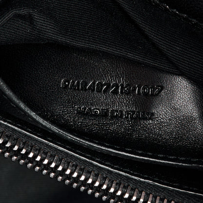 Saint Laurent Sheepskin Matelasse Chevron Monogram Medium College Bag Black 8 of 11