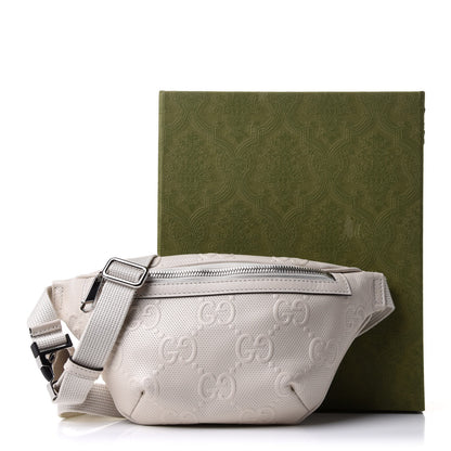 Gucci Calfskin GG Tennis Embossed Belt Bag Mystic White 11 of 11