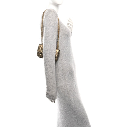 Chanel Metallic Lambskin Quilted Dynasty Flap Phone Holder With Chain Gold 2 of 11