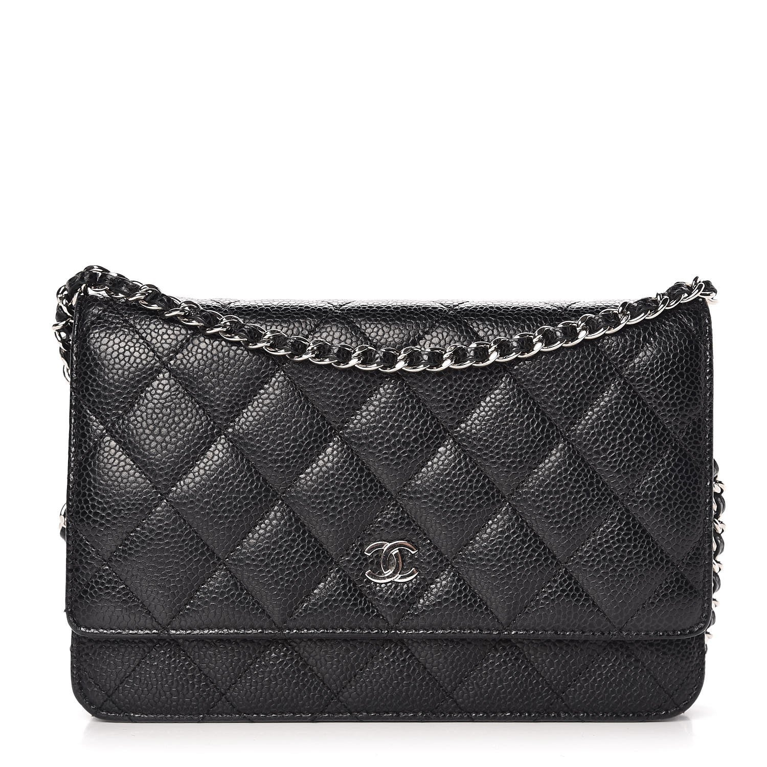 Chanel Caviar Quilted Wallet On Chain WOC Black 1 of 8