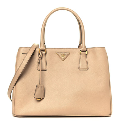 Prada Saffiano Lux Small Tote Sabbia 1 of 10