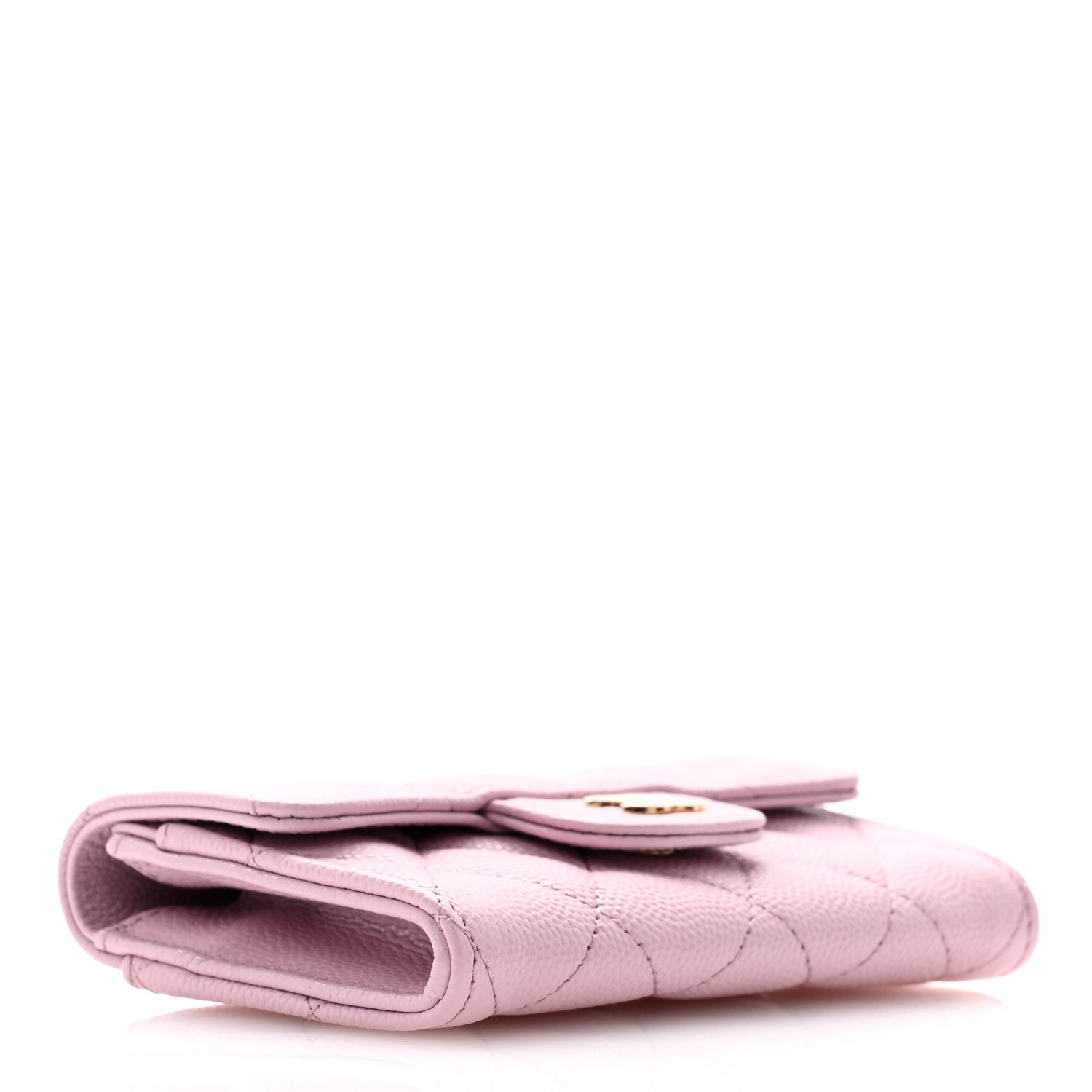 Chanel Caviar Quilted Flap Card Holder Wallet Light Pink 4 of 9