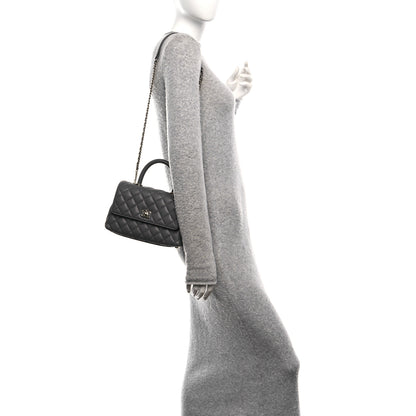 Chanel Caviar Quilted Mini Coco Handle Flap Grey 2 of 11