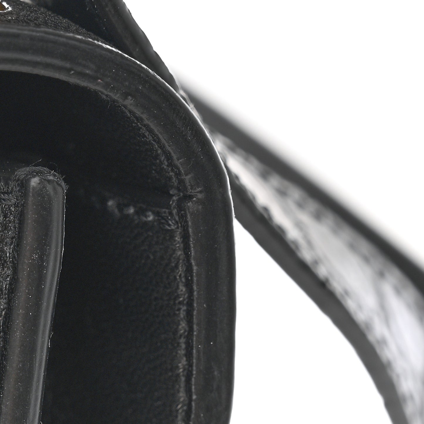Calfskin Crocodile Embossed Gaby Satchel Black