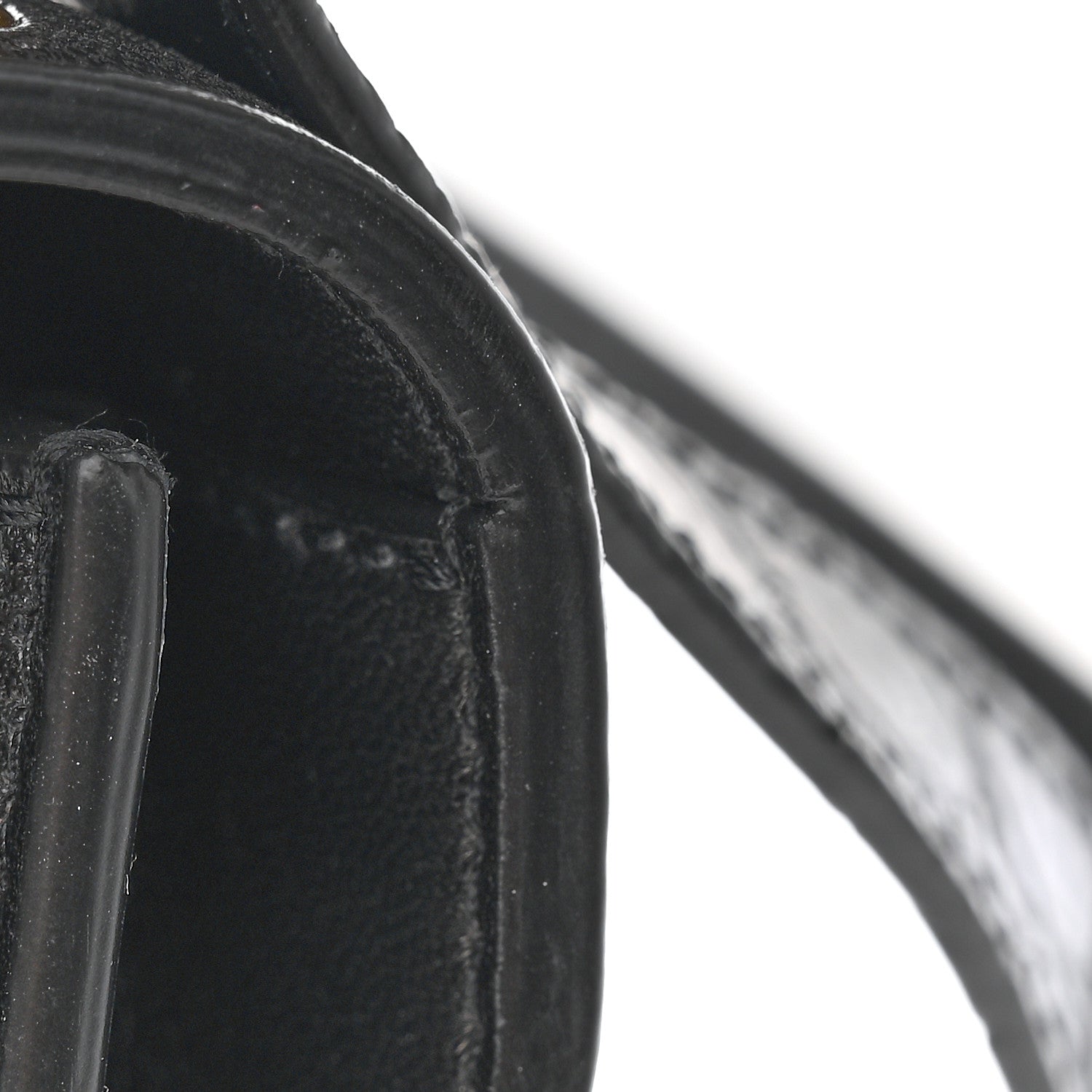 Saint Laurent Calfskin Crocodile Embossed Gaby Satchel Black 10 of 11