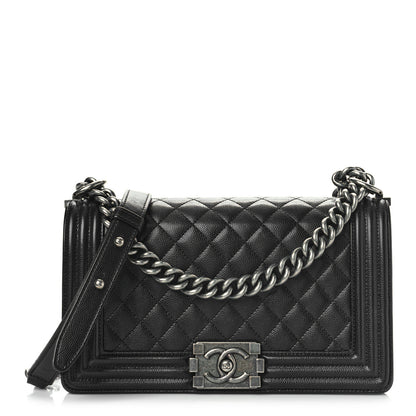 Chanel Caviar Quilted Medium Boy Flap Black 1 of 10