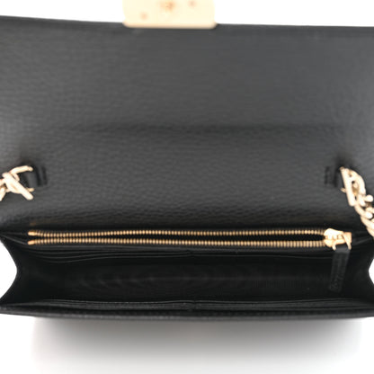 Gucci Dollar Calfskin Interlocking G Chain Wallet Black 5 of 8