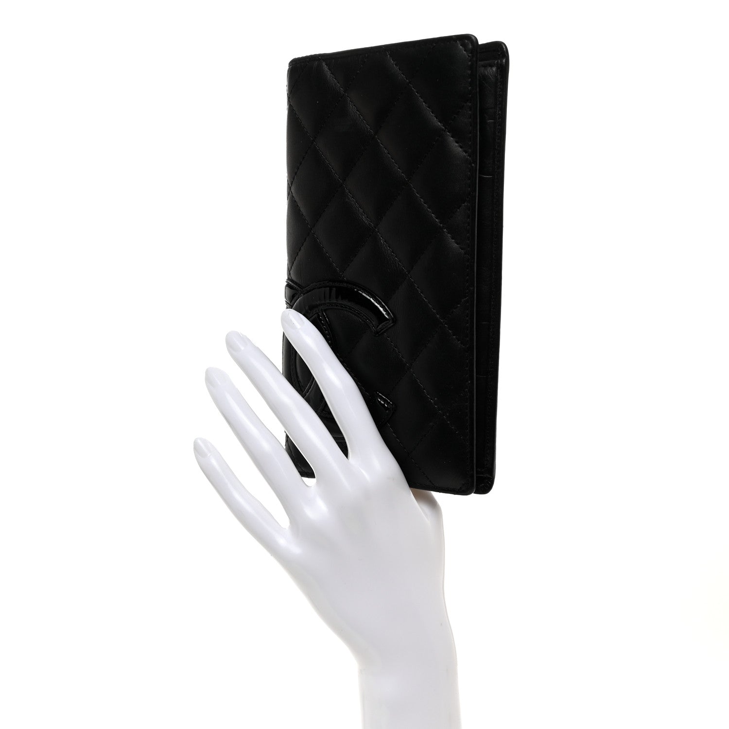 Chanel Calfskin Quilted Cambon Yen Wallet Black 2 of 9
