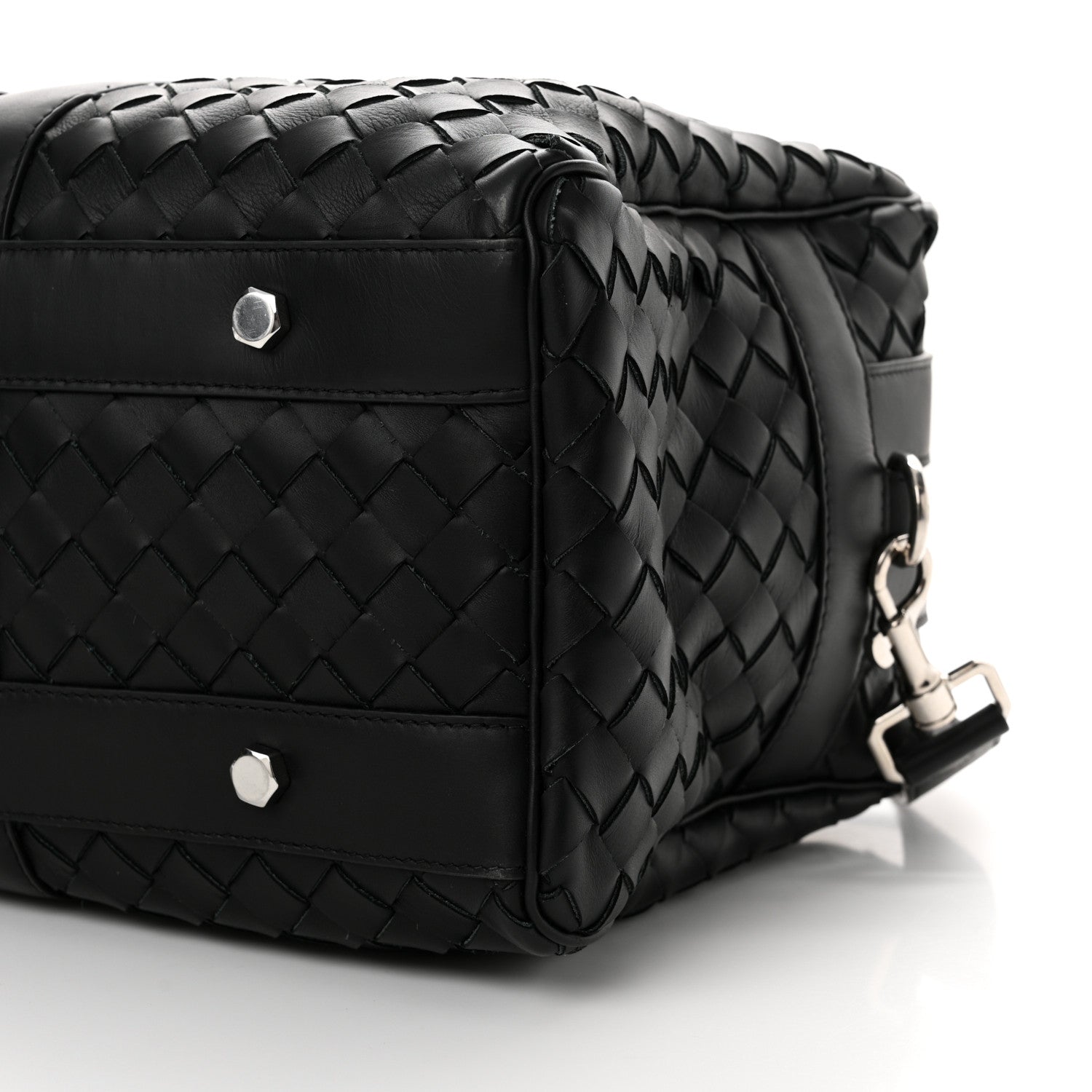 Bottega Veneta Nappa Intrecciato Gym Bag Black 8 of 11