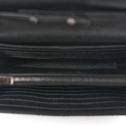Saint Laurent Sheepskin Tri-Quilt Monogram Envelope Chain Wallet Black 5 of 13