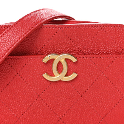 Chanel Caviar Quilted Waist Bag Red 8 of 11