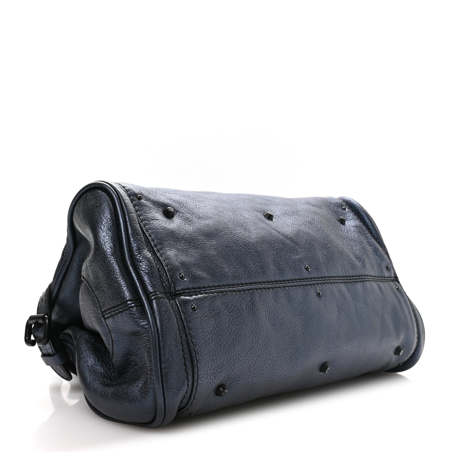 Metallic Calfskin Medium Paddington Satchel Blue