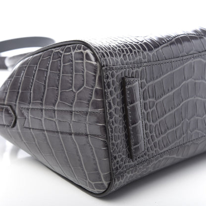 Givenchy Calfskin Crocodile Embossed Mini Antigona Storm Grey 5 of 8