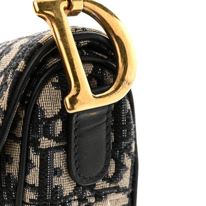 Christian Dior Oblique Saddle Bag Blue 12 of 13