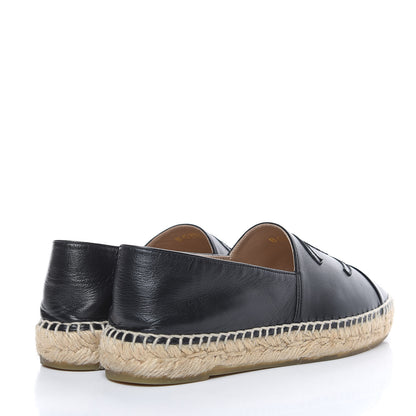 Chanel Lambskin CC Espadrilles 36 Black 4 of 10