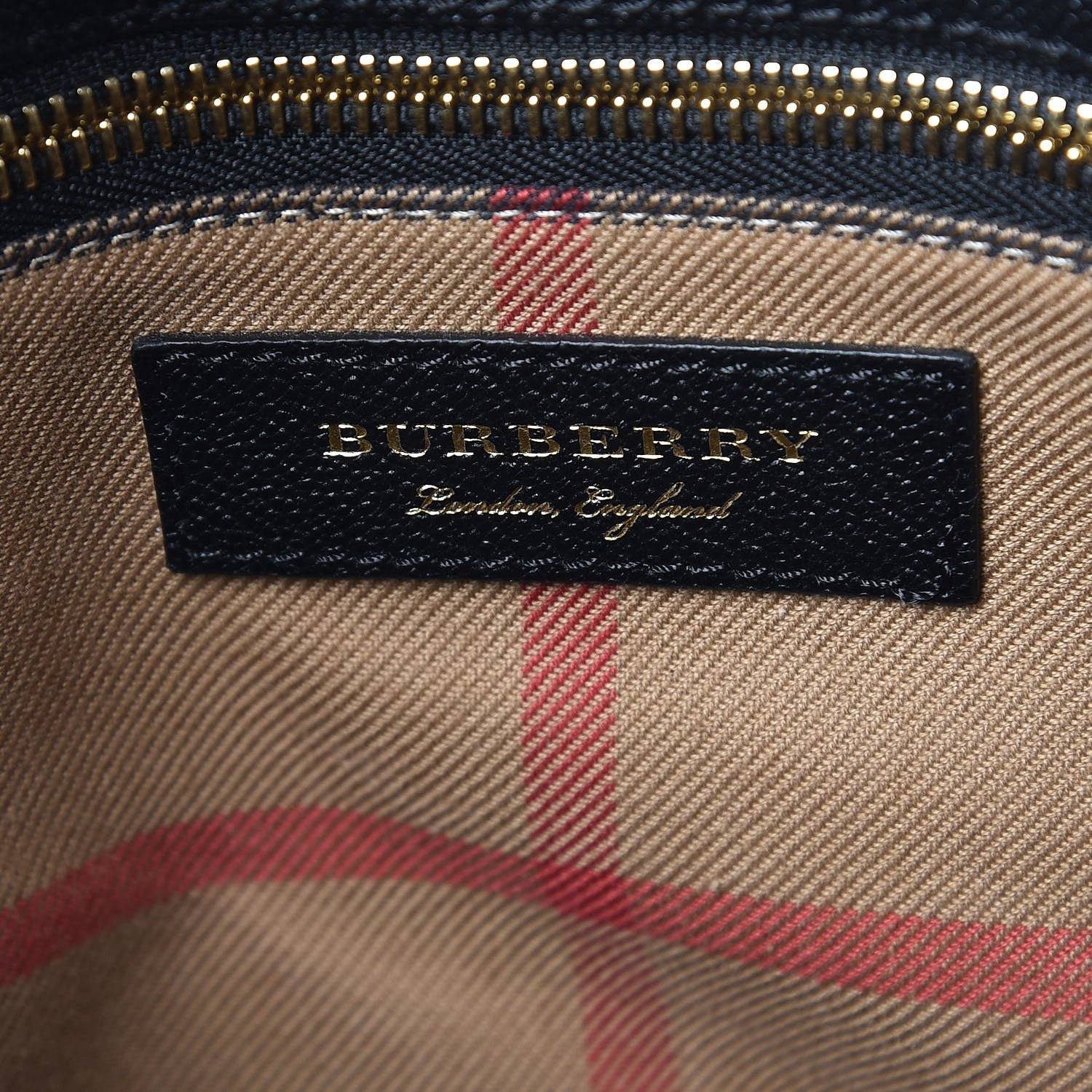 Burberry Soft Grain Calfskin Medium Buckle Tote Black 6 of 7