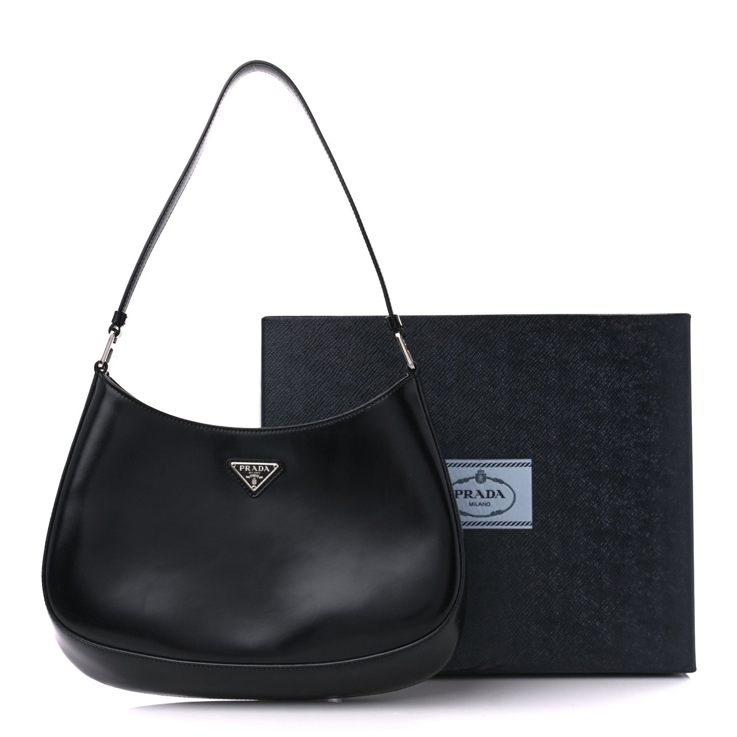 Spazzolato Cleo Shoulder Bag Black
