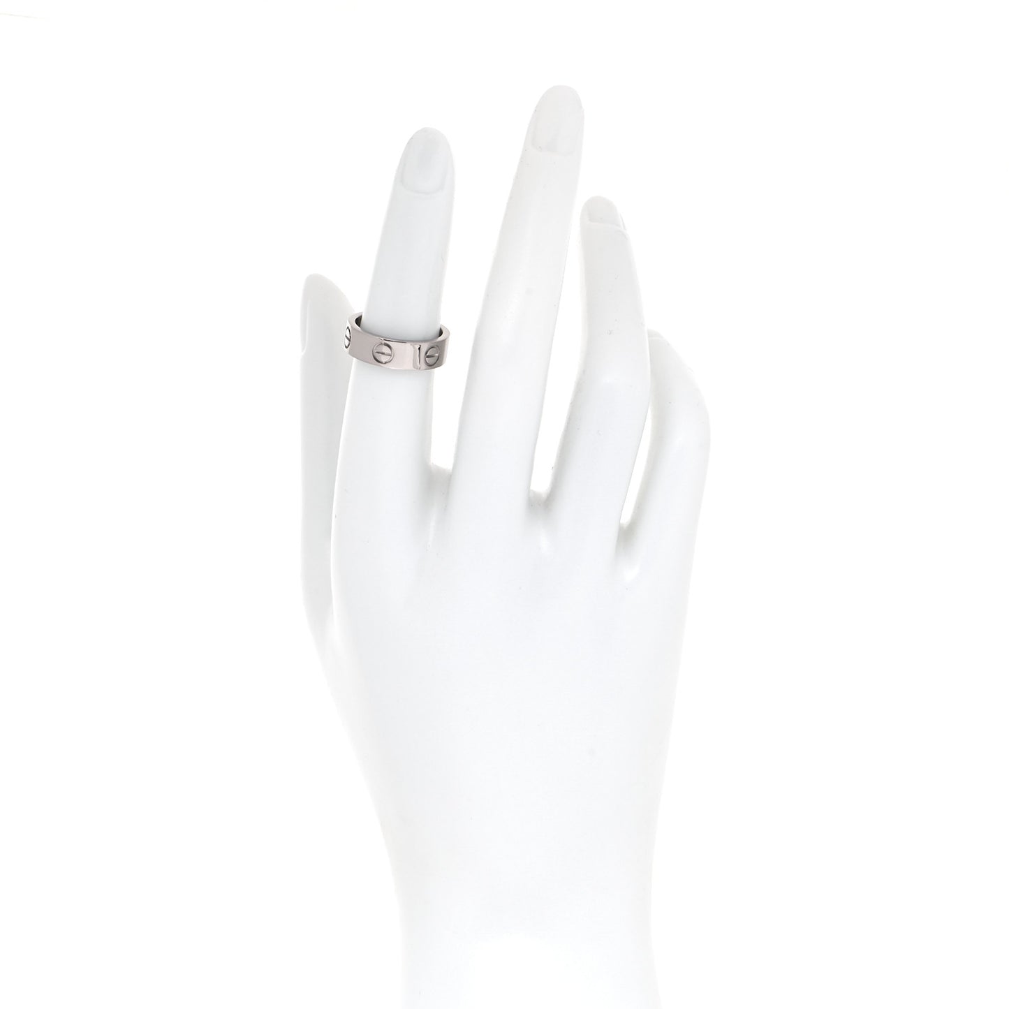 18K White Gold 5.5mm LOVE Ring 51 5.75