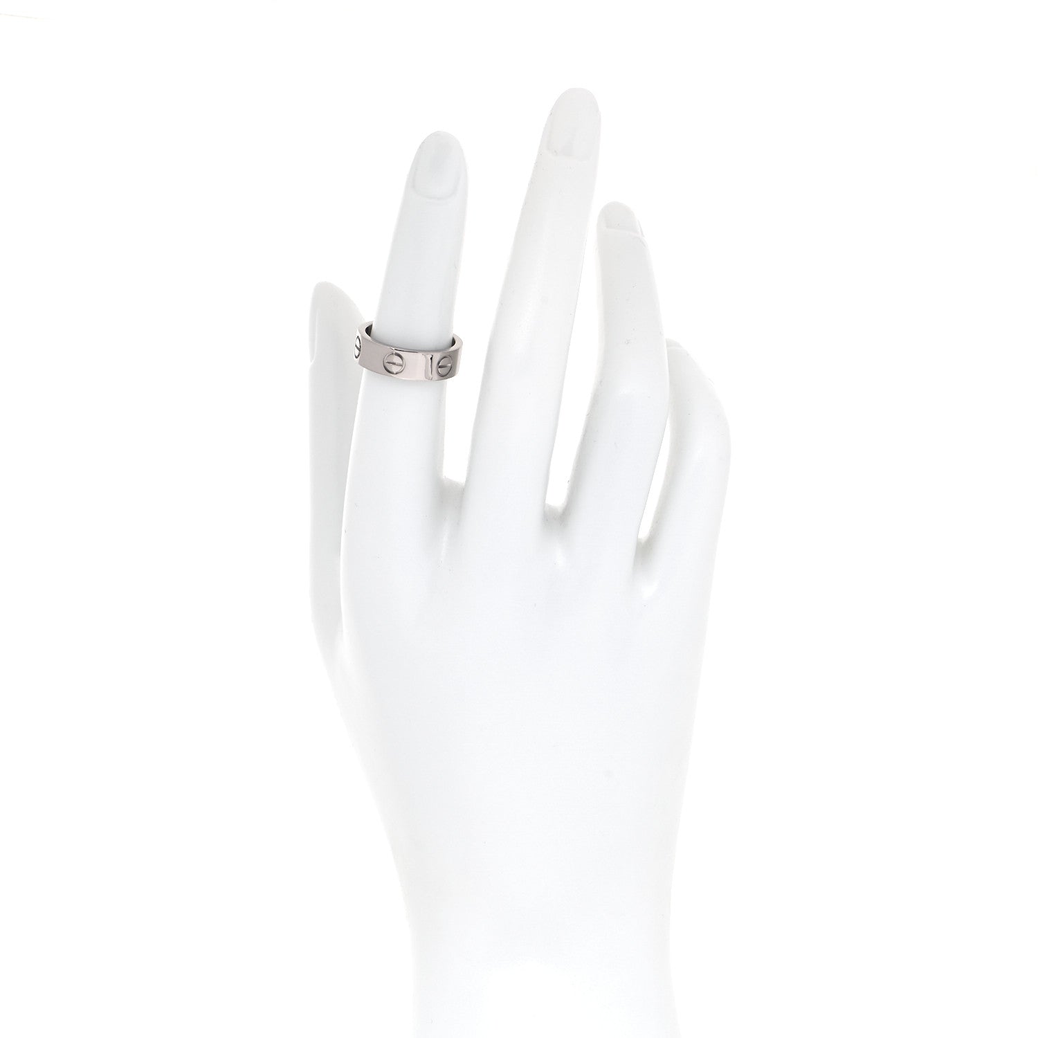 Cartier 18K White Gold 5.5mm LOVE Ring 51 5.75 2 of 4