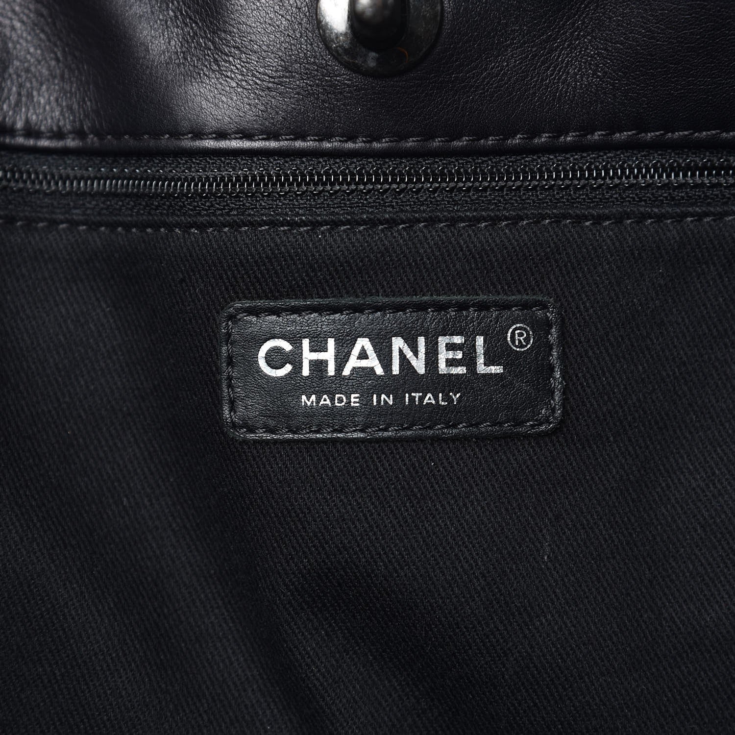 Chanel Calfskin Quilted Shopping In Chains Tote Black 6 of 13