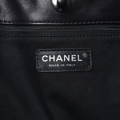 Chanel Calfskin Quilted Shopping In Chains Tote Black 6 of 13