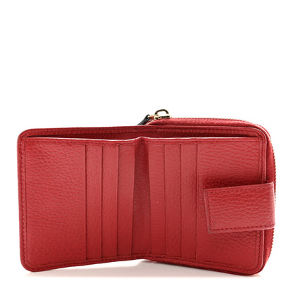 Gucci Monogram Dollar Calfskin Zip Around French Flap Wallet Beige Ebony Rosso 6 of 11