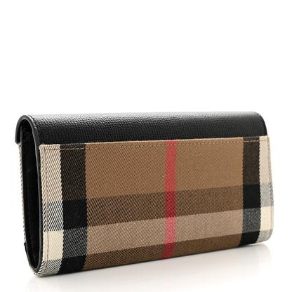 Burberry Vintage Check Grain Calfskin Halton Wallet Black 3 of 7