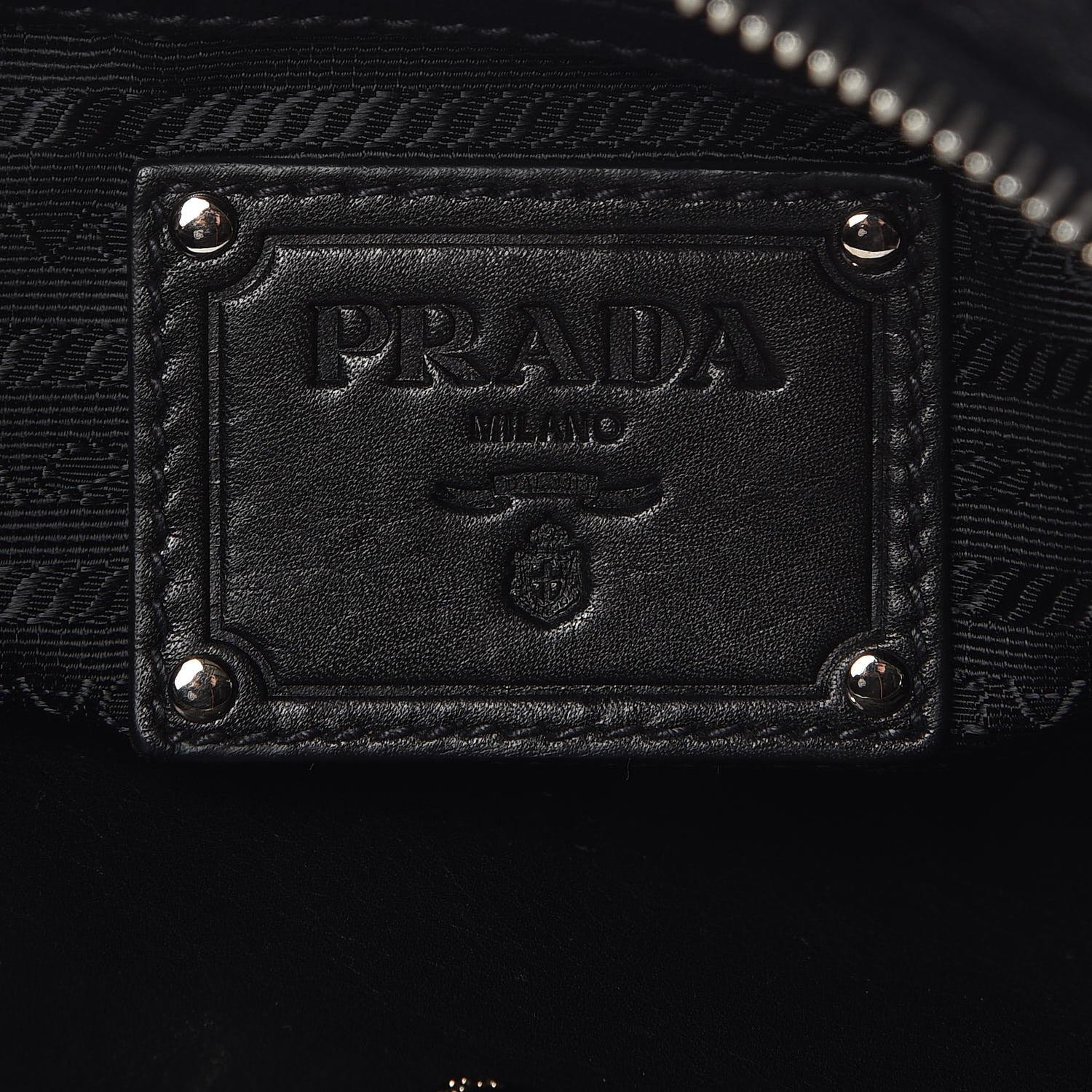 Prada Soft Calf Pleated Hobo Black 6 of 7