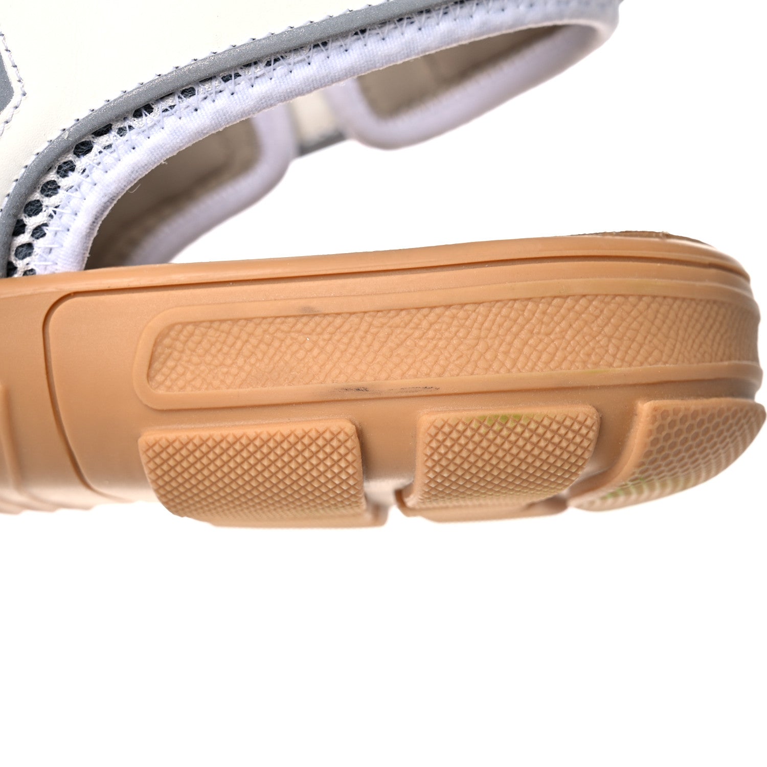 Gucci Mesh Fabric Mens Tinsel Sport Sandals 10 White Silver 10 of 14
