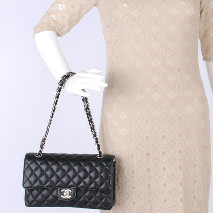 Chanel Caviar Quilted Medium Double Flap Black 2 of 8