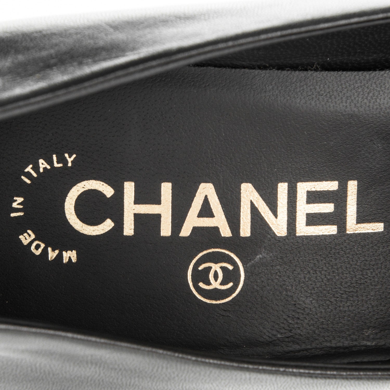 Chanel Goatskin Grosgrain Cap Toe Pearl Pumps 37 Black 7 of 8