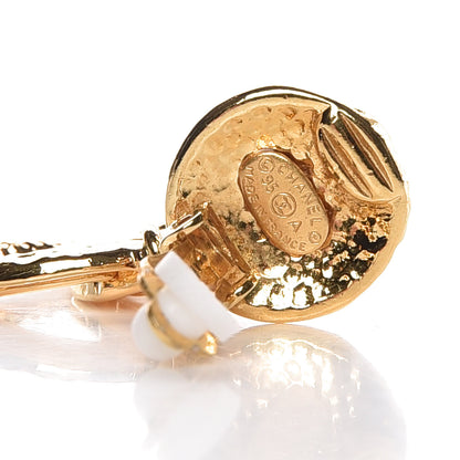 Chanel CC Drop Clip On Earrings Gold 3 of 3