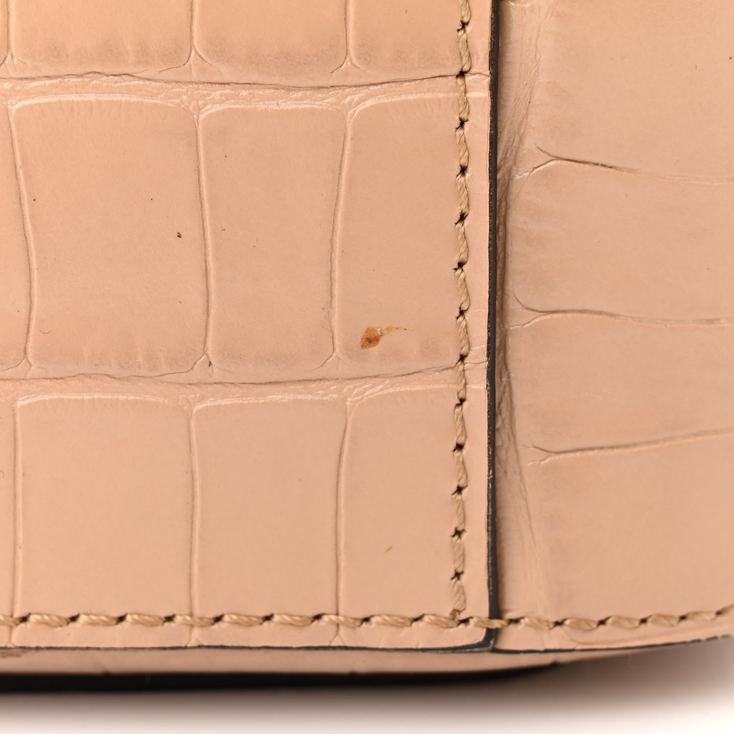 Chloe Calfskin Crocodile Embossed Small C Double Carry Nut 11 of 12