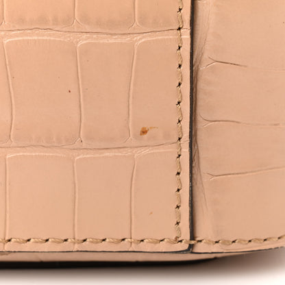 Chloe Calfskin Crocodile Embossed Small C Double Carry Nut 11 of 12