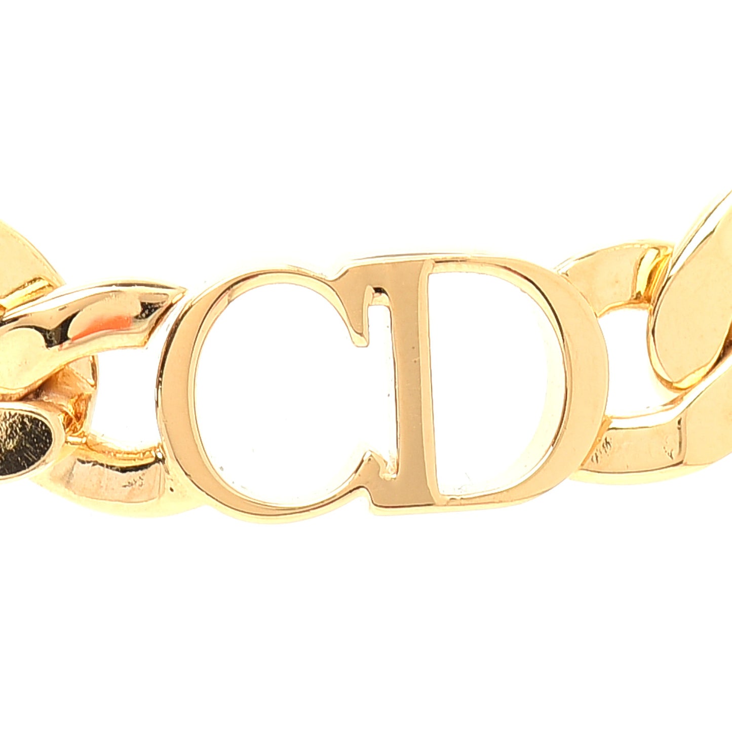 Metal CD Choker Necklace Gold